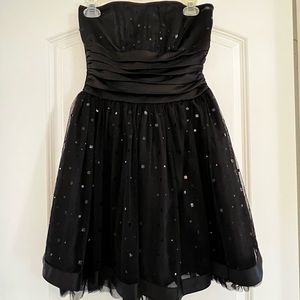 Black Sequin Formal Mini Dress